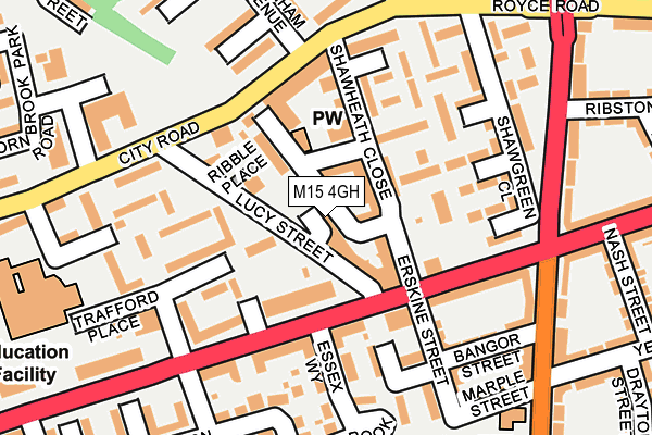 M15 4GH map - OS OpenMap – Local (Ordnance Survey)