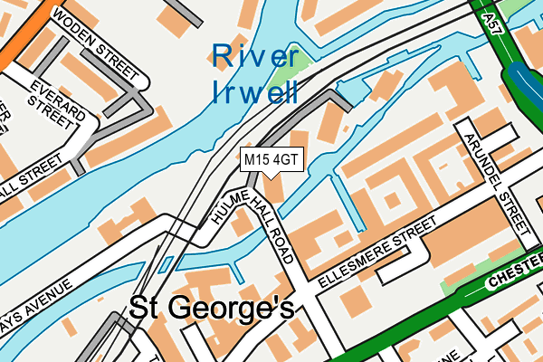 M15 4GT map - OS OpenMap – Local (Ordnance Survey)