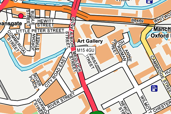 M15 4GU map - OS OpenMap – Local (Ordnance Survey)