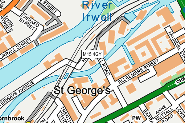 M15 4GY map - OS OpenMap – Local (Ordnance Survey)