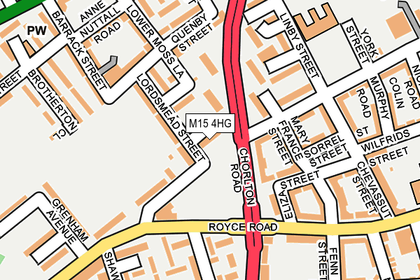 M15 4HG map - OS OpenMap – Local (Ordnance Survey)