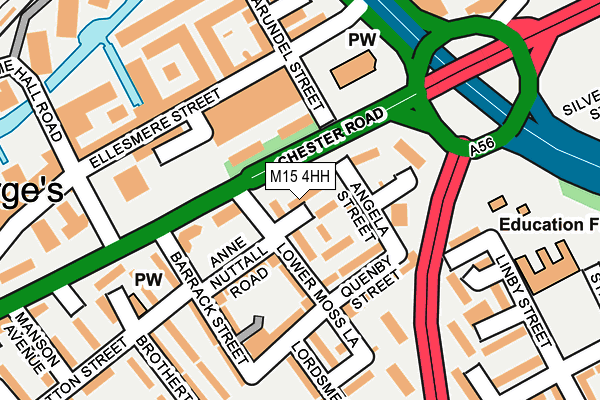M15 4HH map - OS OpenMap – Local (Ordnance Survey)