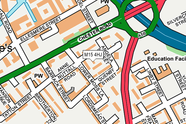 M15 4HJ map - OS OpenMap – Local (Ordnance Survey)