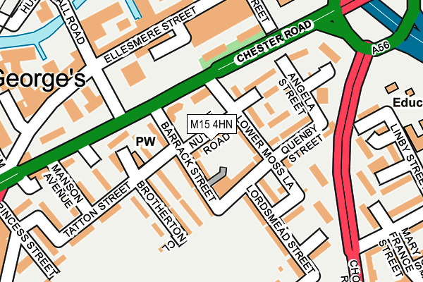 M15 4HN map - OS OpenMap – Local (Ordnance Survey)