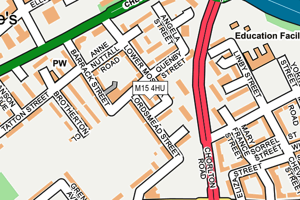 M15 4HU map - OS OpenMap – Local (Ordnance Survey)