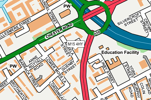 M15 4HY map - OS OpenMap – Local (Ordnance Survey)