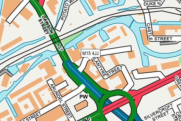 M15 4JJ map - OS OpenMap – Local (Ordnance Survey)