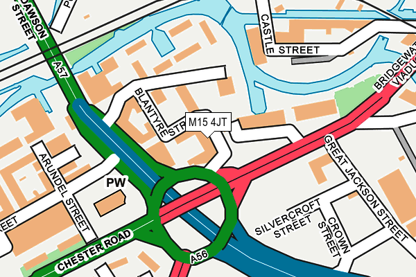 M15 4JT map - OS OpenMap – Local (Ordnance Survey)