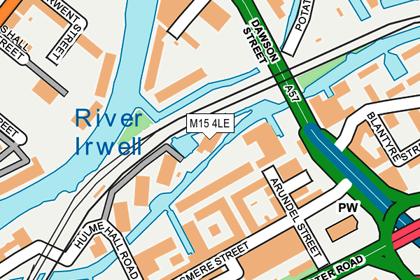 M15 4LE map - OS OpenMap – Local (Ordnance Survey)