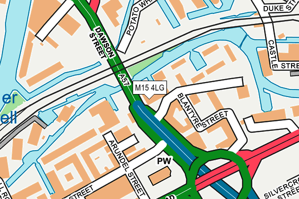 M15 4LG map - OS OpenMap – Local (Ordnance Survey)