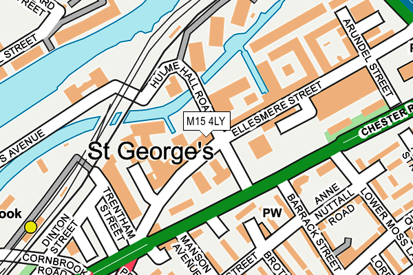 M15 4LY map - OS OpenMap – Local (Ordnance Survey)