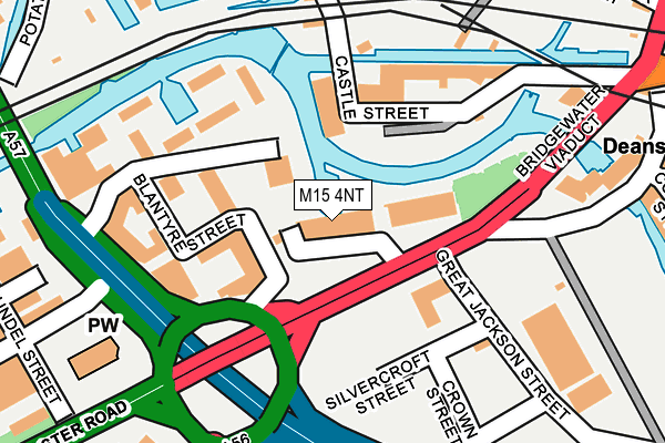 M15 4NT map - OS OpenMap – Local (Ordnance Survey)