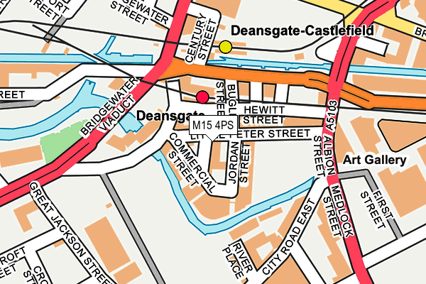 M15 4PS map - OS OpenMap – Local (Ordnance Survey)