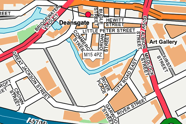 M15 4PZ map - OS OpenMap – Local (Ordnance Survey)