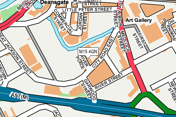 M15 4QN map - OS OpenMap – Local (Ordnance Survey)