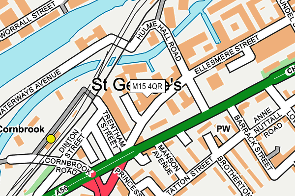 M15 4QR map - OS OpenMap – Local (Ordnance Survey)