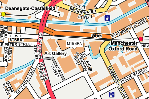 M15 4RA map - OS OpenMap – Local (Ordnance Survey)