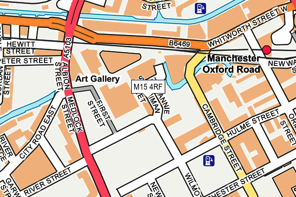 M15 4RF map - OS OpenMap – Local (Ordnance Survey)