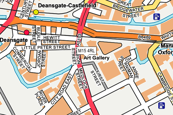 M15 4RL map - OS OpenMap – Local (Ordnance Survey)