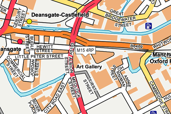 M15 4RP map - OS OpenMap – Local (Ordnance Survey)