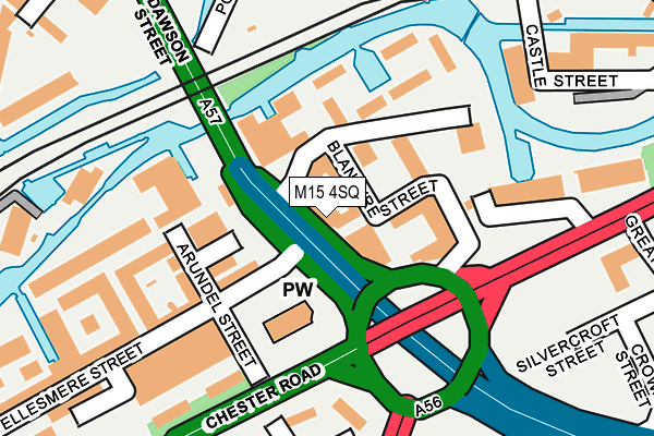 M15 4SQ map - OS OpenMap – Local (Ordnance Survey)