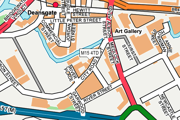 M15 4TD map - OS OpenMap – Local (Ordnance Survey)