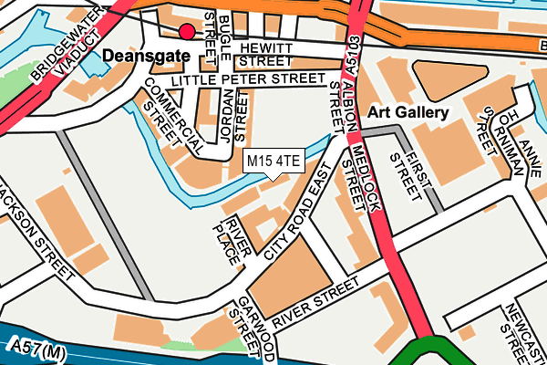 M15 4TE map - OS OpenMap – Local (Ordnance Survey)