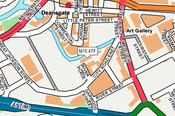 M15 4TF map - OS OpenMap – Local (Ordnance Survey)