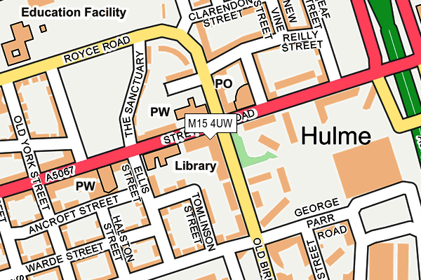 M15 4UW map - OS OpenMap – Local (Ordnance Survey)