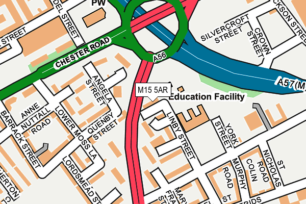 M15 5AR map - OS OpenMap – Local (Ordnance Survey)