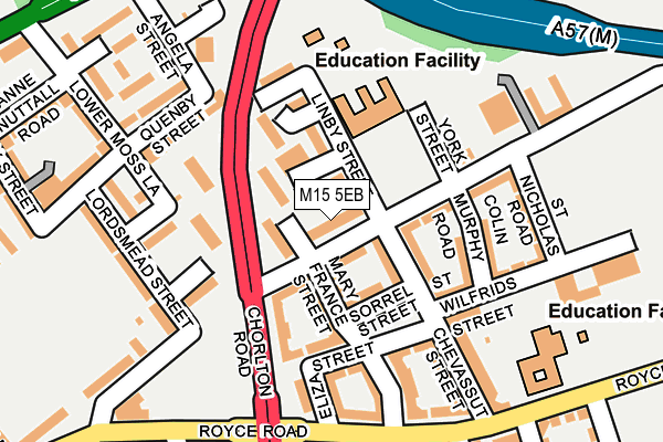 M15 5EB map - OS OpenMap – Local (Ordnance Survey)