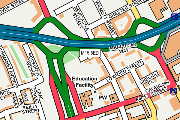 M15 5ED map - OS OpenMap – Local (Ordnance Survey)