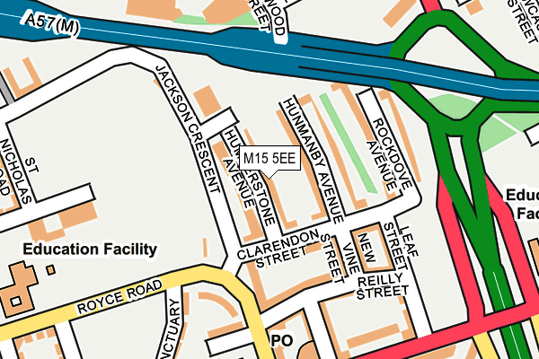 M15 5EE map - OS OpenMap – Local (Ordnance Survey)