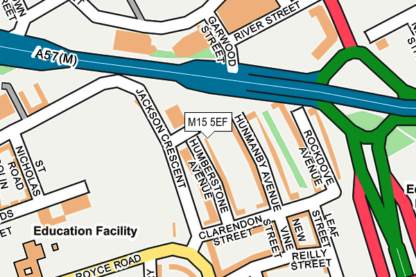 M15 5EF map - OS OpenMap – Local (Ordnance Survey)