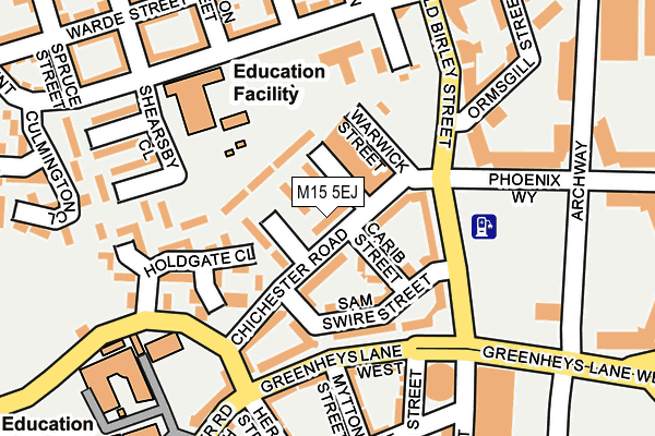 M15 5EJ map - OS OpenMap – Local (Ordnance Survey)