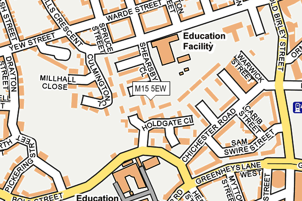 M15 5EW map - OS OpenMap – Local (Ordnance Survey)