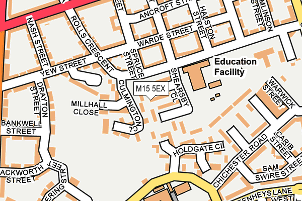 M15 5EX map - OS OpenMap – Local (Ordnance Survey)