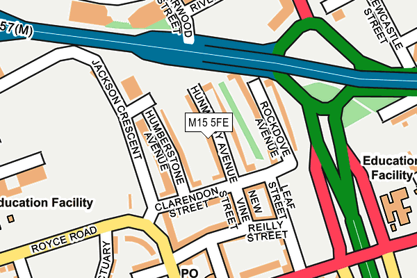 M15 5FE map - OS OpenMap – Local (Ordnance Survey)
