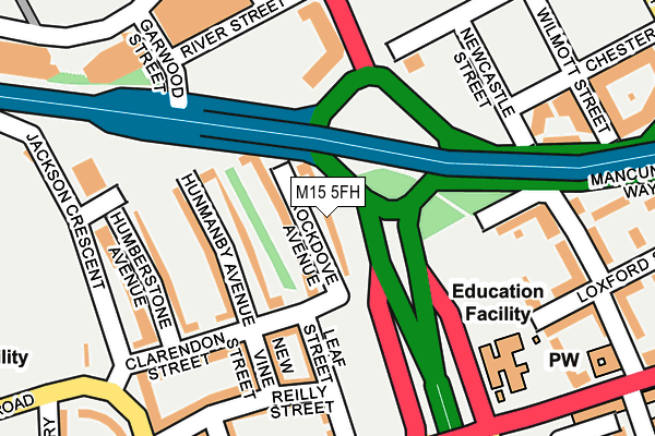 M15 5FH map - OS OpenMap – Local (Ordnance Survey)