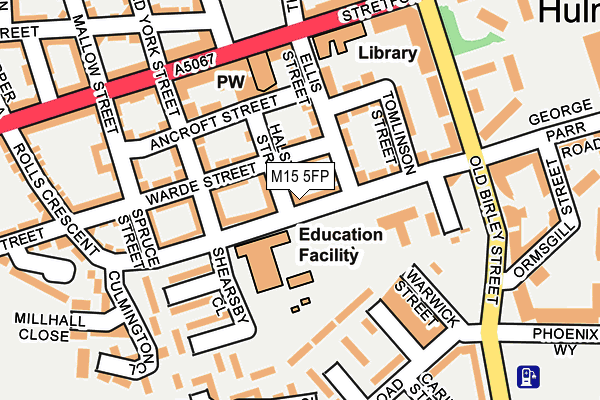 M15 5FP map - OS OpenMap – Local (Ordnance Survey)