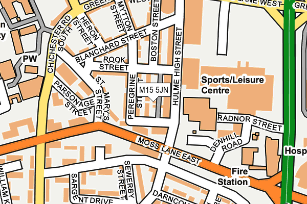 M15 5JN map - OS OpenMap – Local (Ordnance Survey)