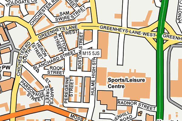 M15 5JS map - OS OpenMap – Local (Ordnance Survey)