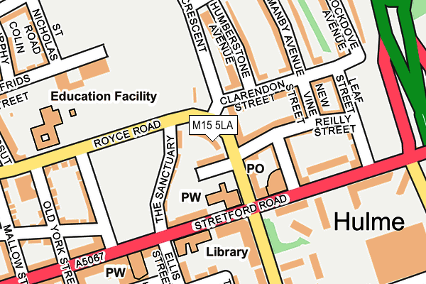 M15 5LA map - OS OpenMap – Local (Ordnance Survey)