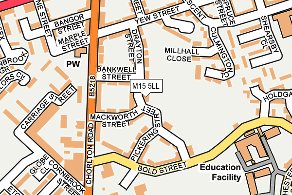 M15 5LL map - OS OpenMap – Local (Ordnance Survey)