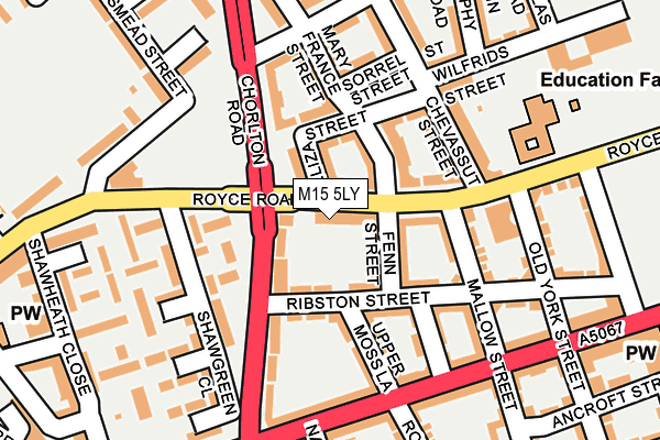 M15 5LY map - OS OpenMap – Local (Ordnance Survey)