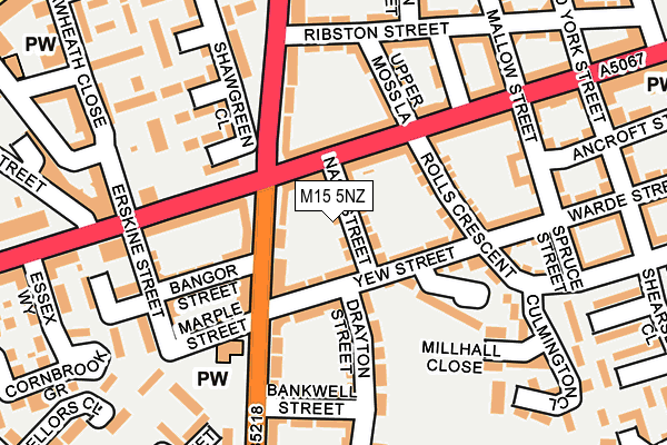 M15 5NZ map - OS OpenMap – Local (Ordnance Survey)