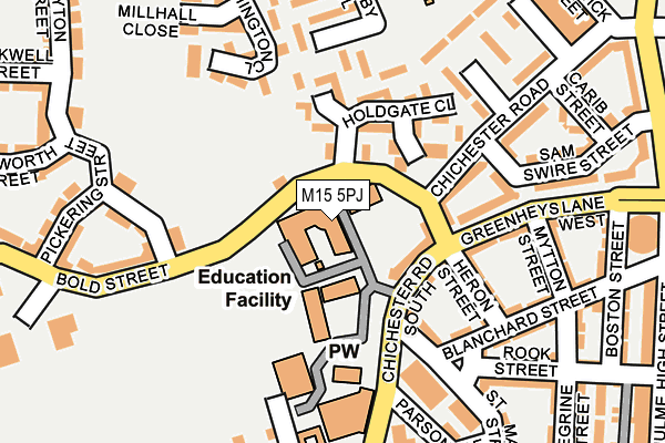 M15 5PJ map - OS OpenMap – Local (Ordnance Survey)