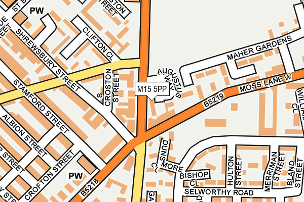 M15 5PP map - OS OpenMap – Local (Ordnance Survey)