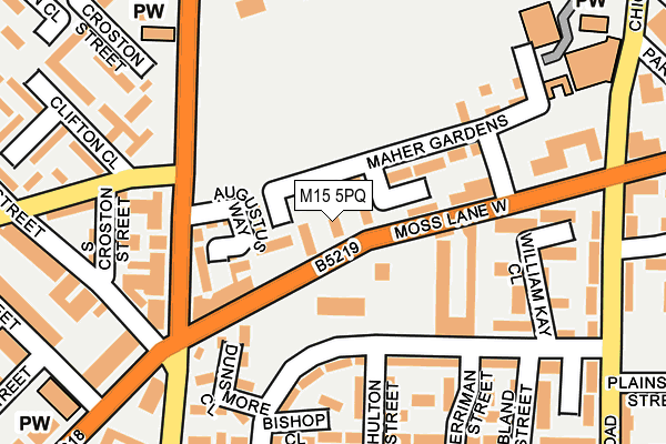 M15 5PQ map - OS OpenMap – Local (Ordnance Survey)