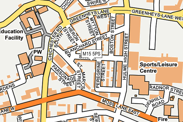 M15 5PS map - OS OpenMap – Local (Ordnance Survey)